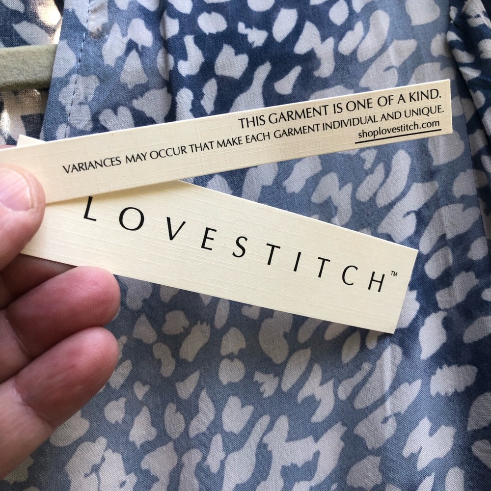 🤩***NWT*** 🎉LOVESTITCH LIGHT BLUE ANIMAL PRINT BOHO MINIDRESS! - Picture 6 of 11